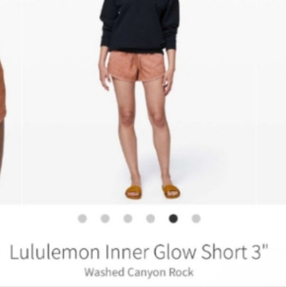 LULULEMON INNER GLOW WASHED CANYON ROCK SHORTS size 8 - Picture 4 of 9